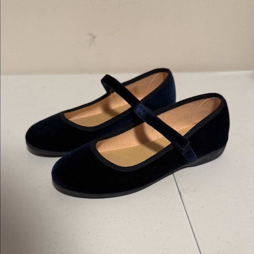 Black Velvet Mary Jane Flats